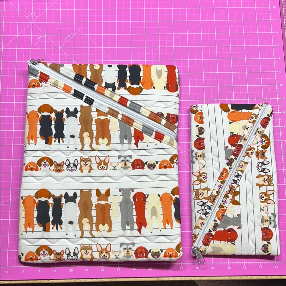 Pet Patterned Zipper Pouches - Multicolor